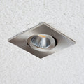 LED innbyggingsspot PC20 firkantet svingbar dimbar rustfritt stål 6W forfra