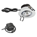 LED innbyggingsspot PC65 rund dimbar krom IP65 - EVN forfra