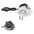 LED innbyggingsspot PC65 svingbar dimbar hvit forfra
