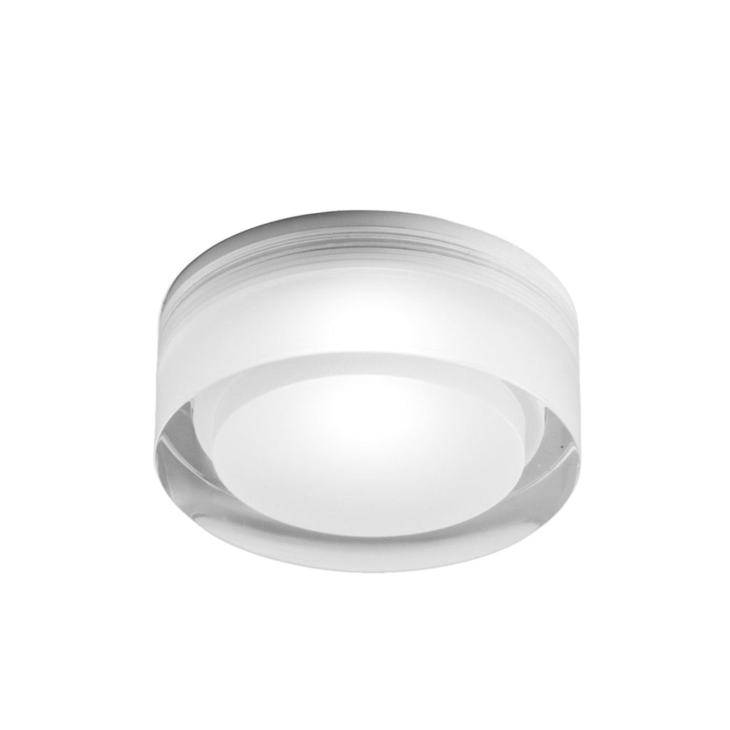 LED innbyggingsspot Phoenix dimbar hvit akryl Ø9 cm Egger Licht forfra