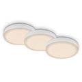 LED innbyggingsspot Plat 3-pack hvit forfra