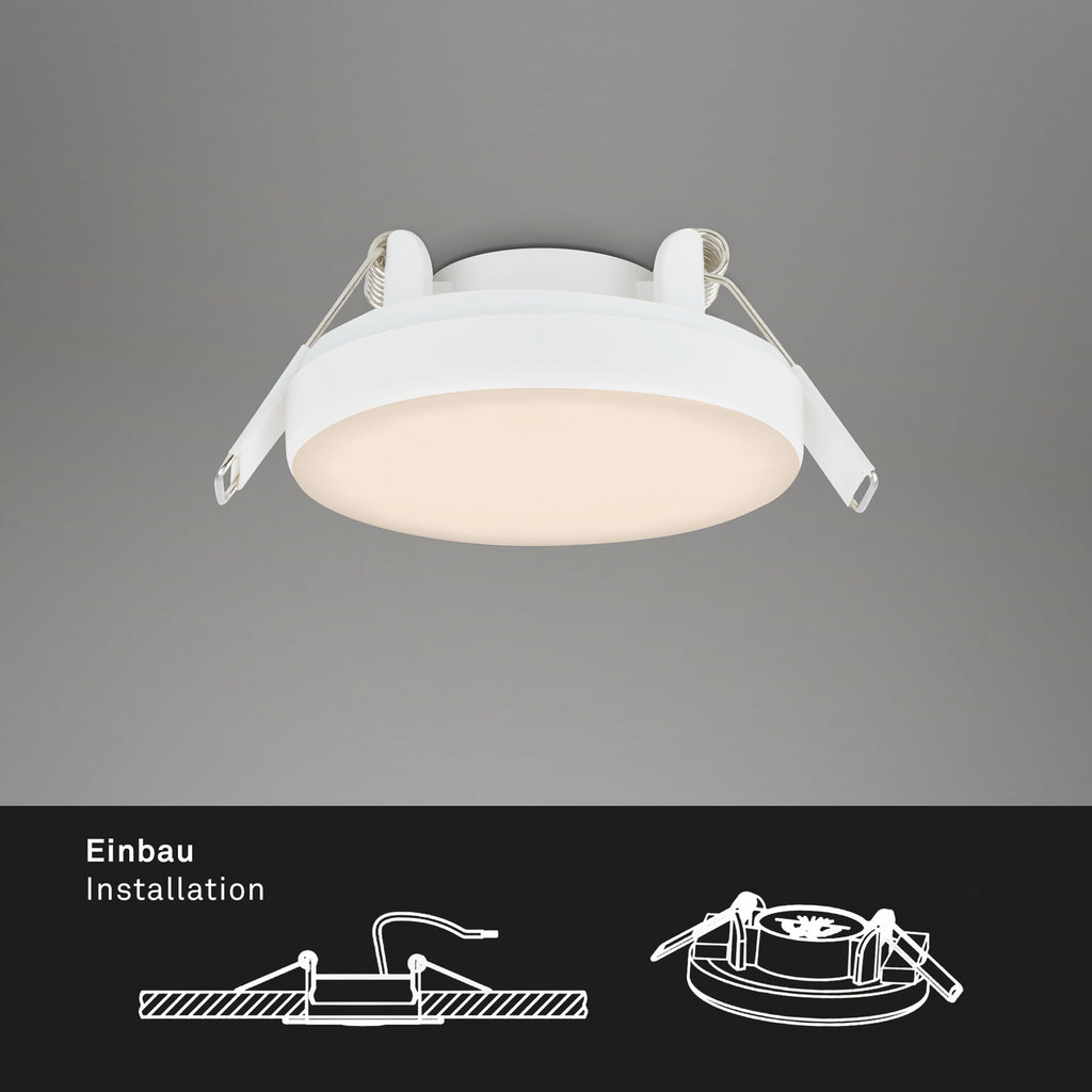 LED innbyggingsspot Plat 3-pack hvit bakside