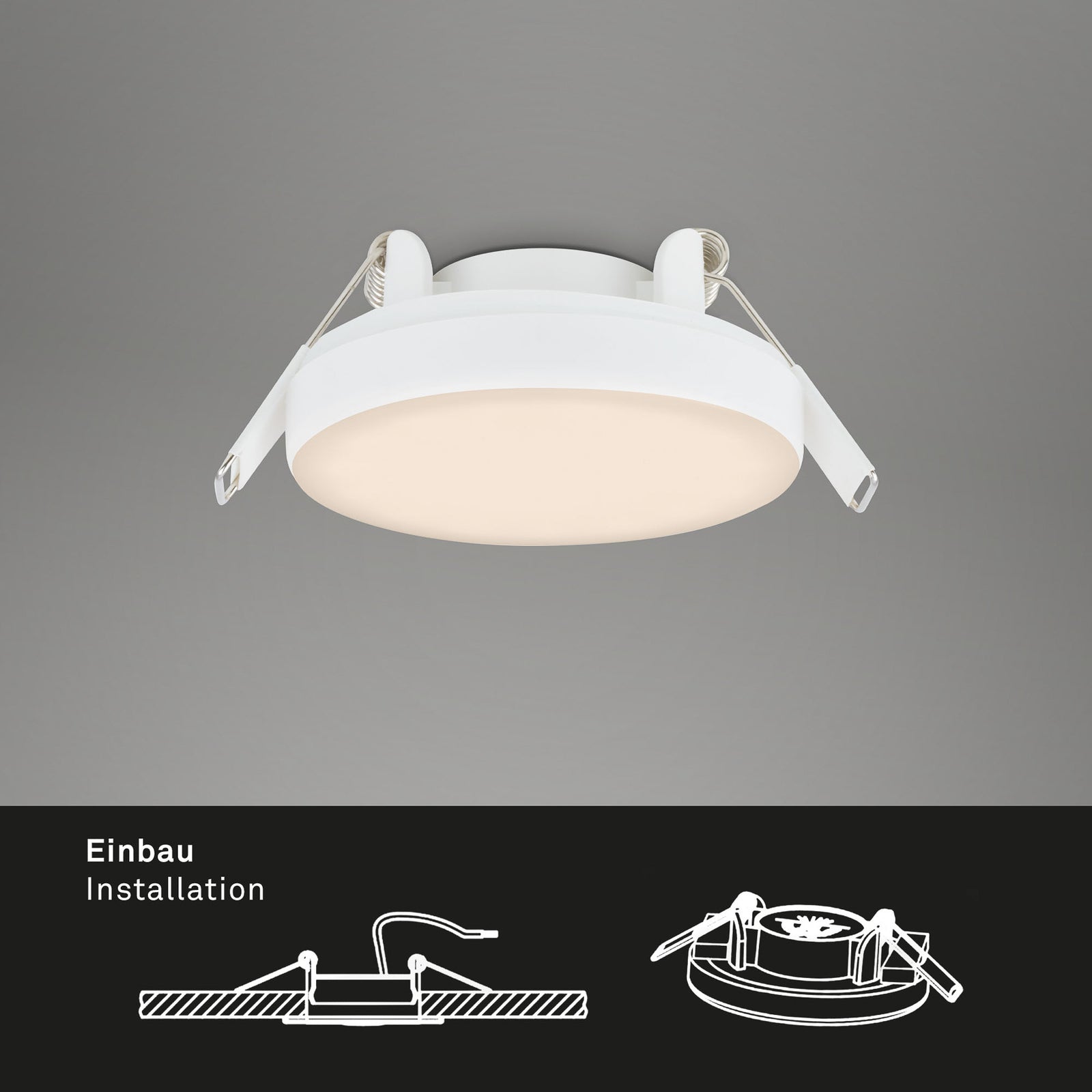 LED innbyggingsspot Plat 3-pack hvit bakside