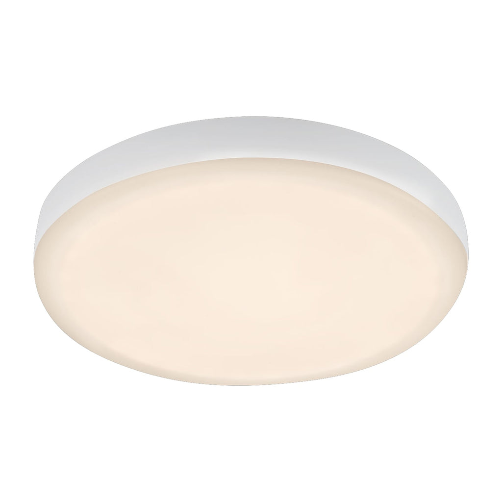 LED innbyggingsspot Plat hvit Ø10 cm 6W 3000K IP44 fra Briloner forfra