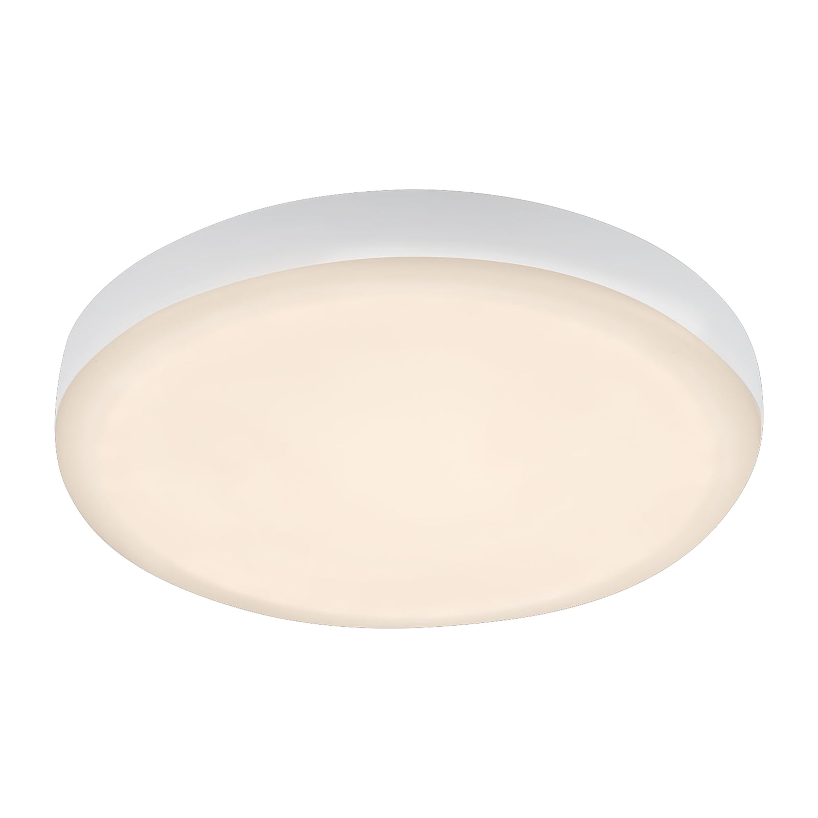 LED innbyggingsspot Plat hvit Ø10 cm 6W 3000K IP44 fra Briloner forfra