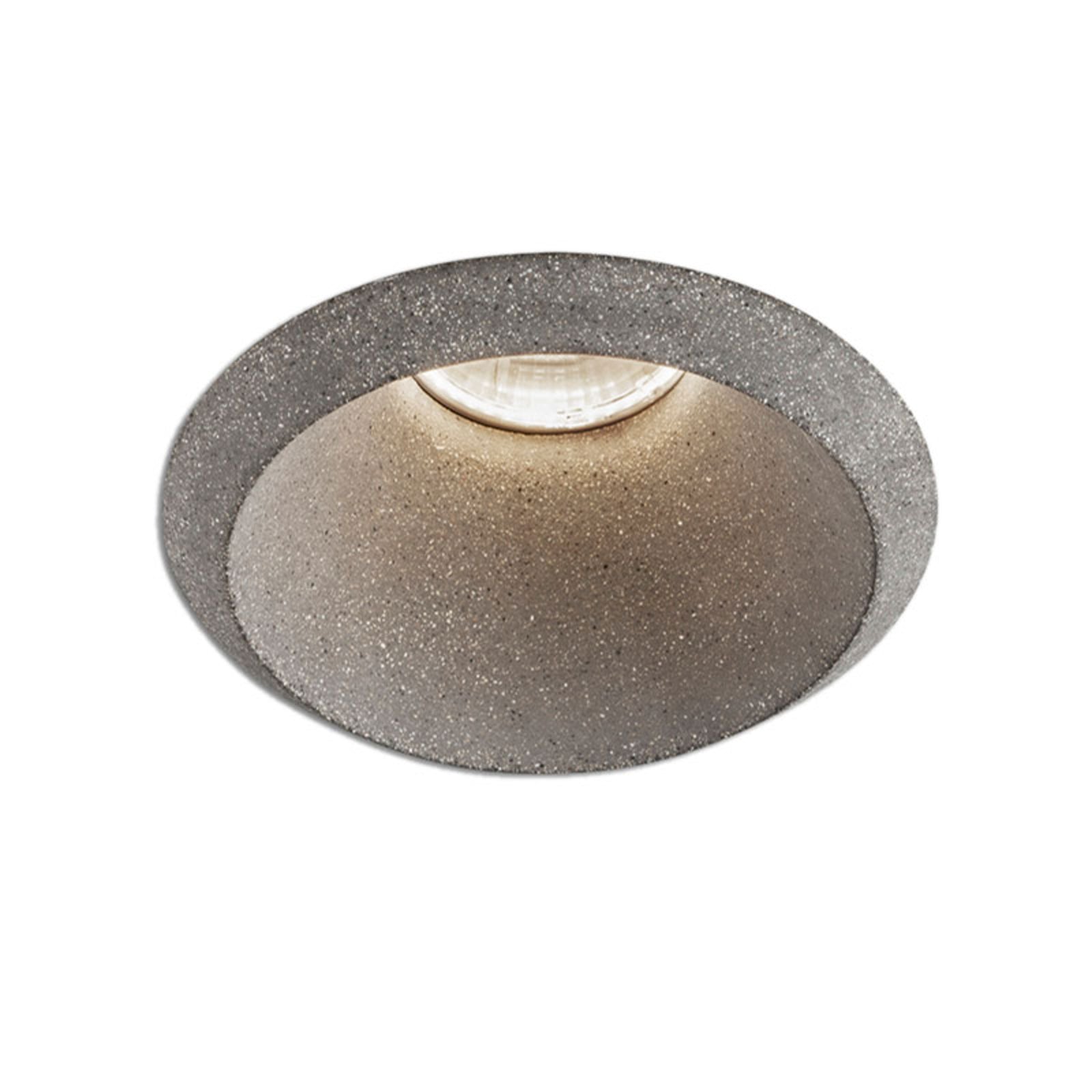 LED innbyggingsspot Play Raw betong dimbar Ø11 cm front