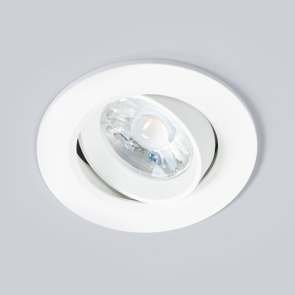 LED innbyggingsspot Quentin svingbar hvit Ø8,5 cm 6W bakside