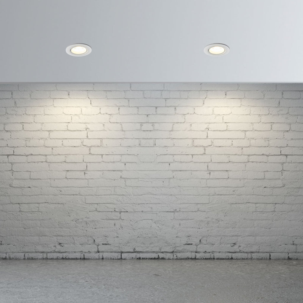 LED innbyggingsspot Quentin svingbar hvit Ø8,5 cm 6W med justerbar lysretning