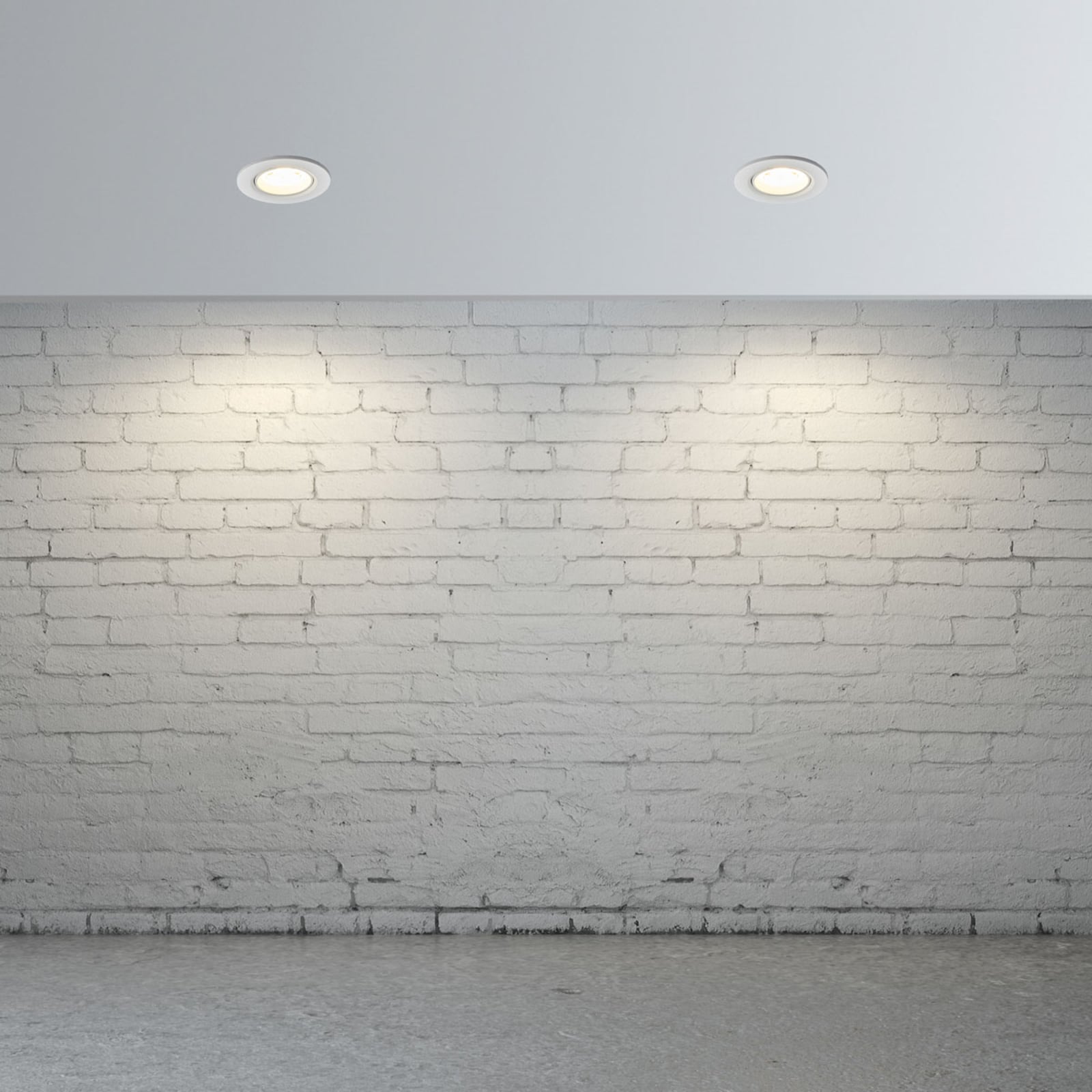LED innbyggingsspot Quentin svingbar hvit Ø8,5 cm 6W med justerbar lysretning