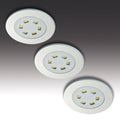 LED innbyggingsspot R 55 3-pack rustfritt stål foran