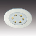 LED innbyggingsspot R 55 flat rustfritt stål Ø6,8 cm forfra