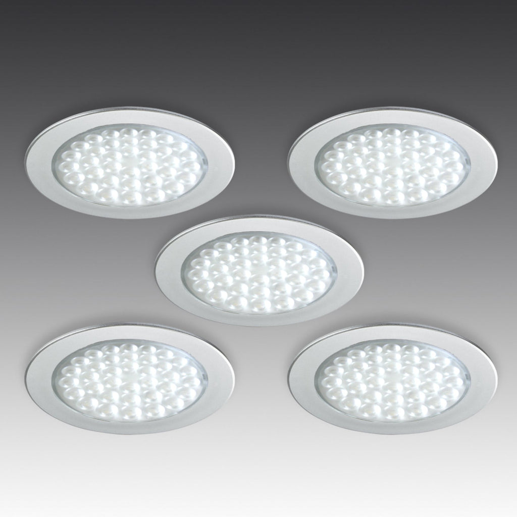 LED innbyggingsspot R 68 rustfritt stål-look forfra