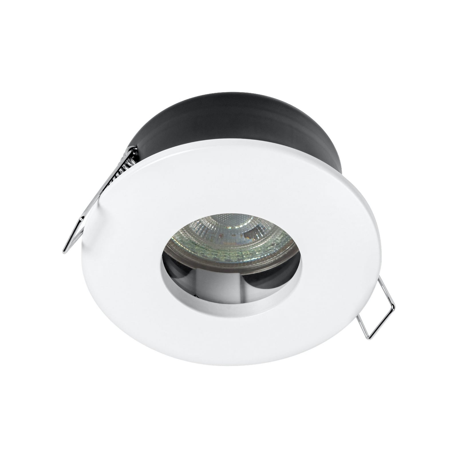 LED innbyggingsspot RECESS hvit Ø9 cm IP65 GU10 4,3W forfra