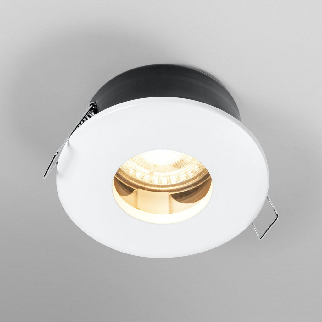 Montert LED innbyggingsspot RECESS hvit Ø9 cm IP65 GU10 4,3W i tak