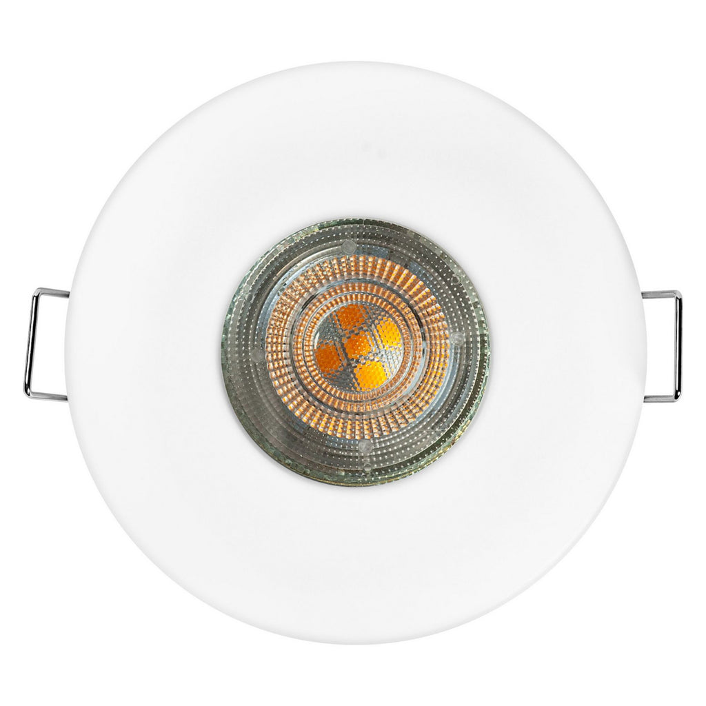 Nærbilde av LED innbyggingsspot RECESS hvit Ø9 cm IP65 GU10 4,3W