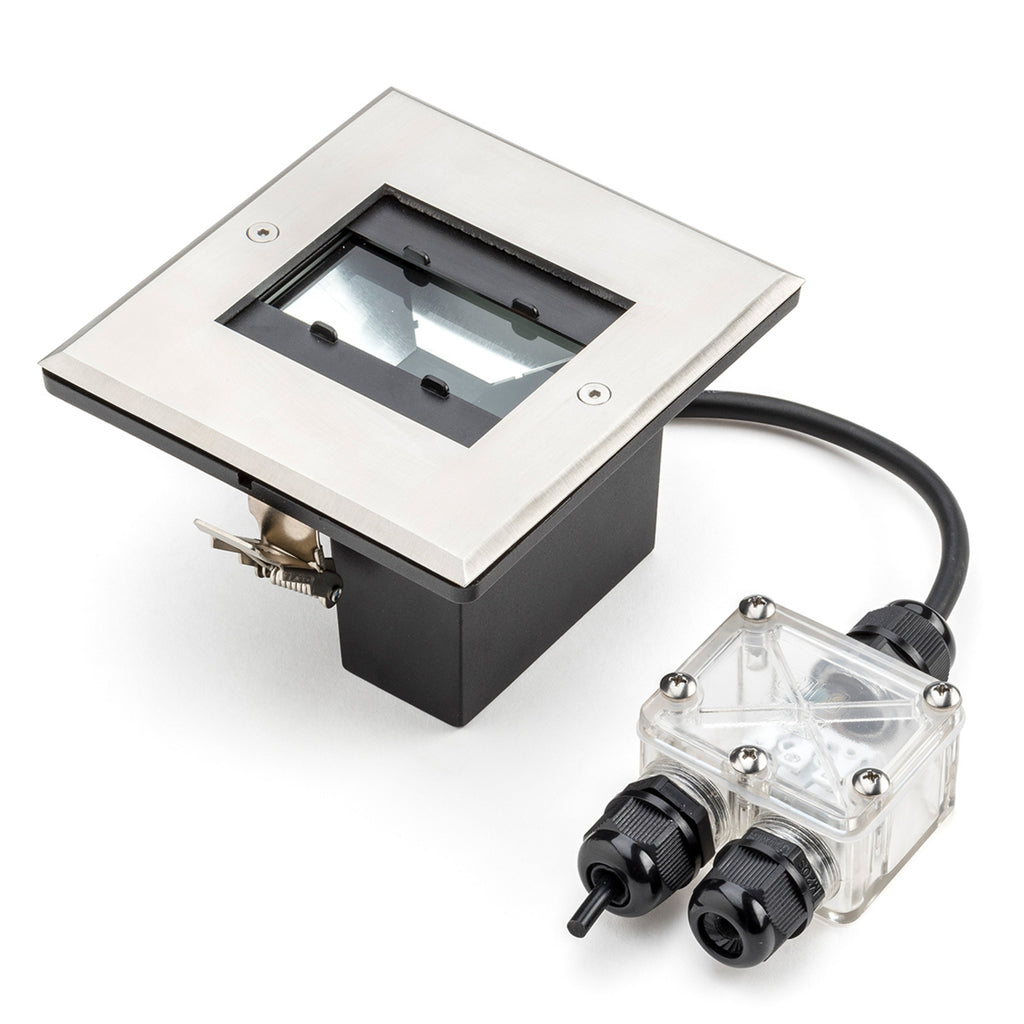 LED innbyggingsspot Recessed Spot firkantet 5W IP44 forfra