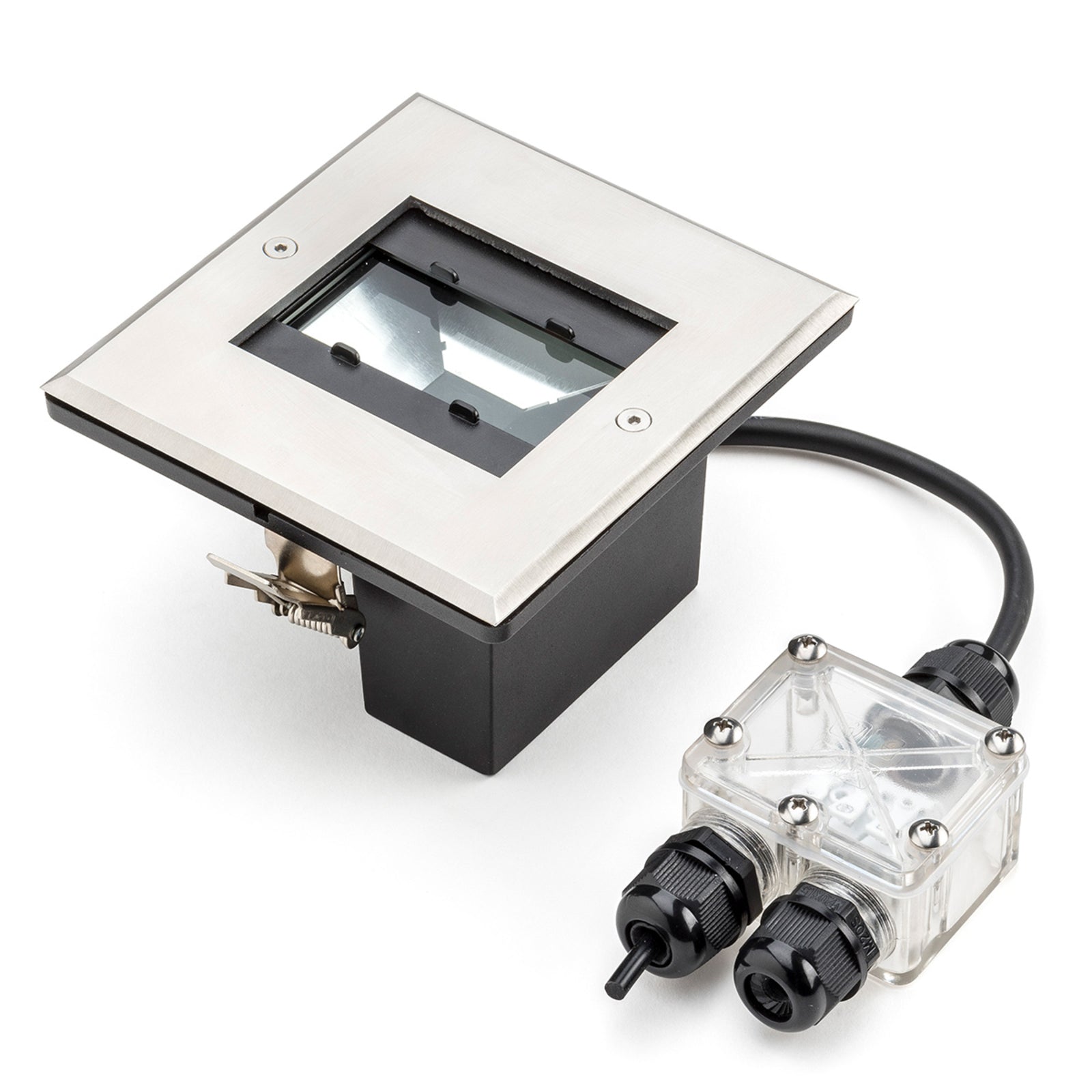 LED innbyggingsspot Recessed Spot firkantet 5W IP44 forfra