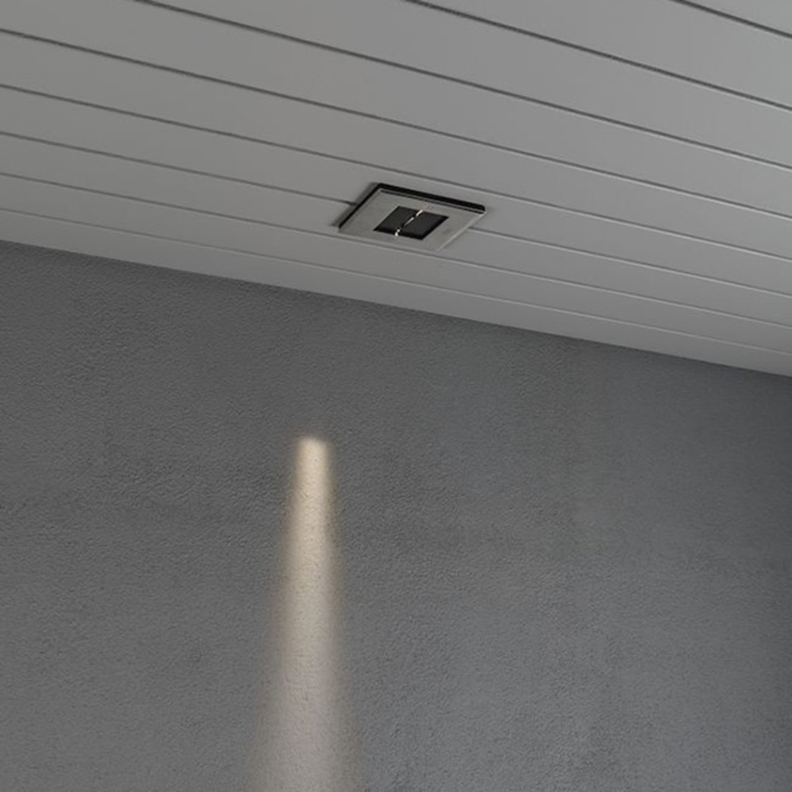 LED innbyggingsspot Recessed Spot firkantet 5W IP44 montert i tak