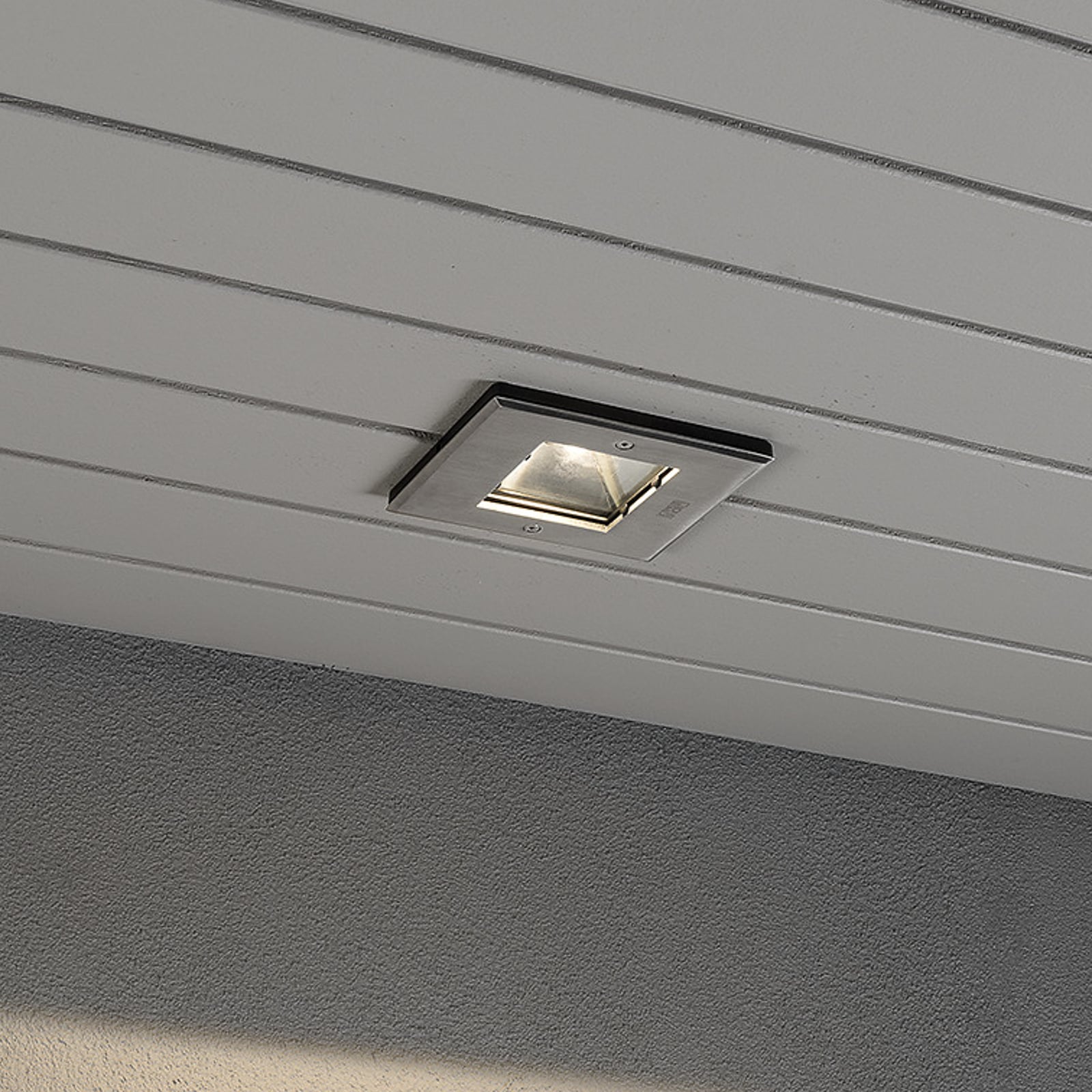 LED innbyggingsspot Recessed Spot firkantet 5W IP44 nærbilde av ramme