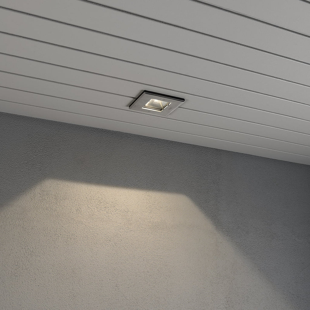 LED innbyggingsspot Recessed Spot firkantet 5W IP44 aluminium ramme