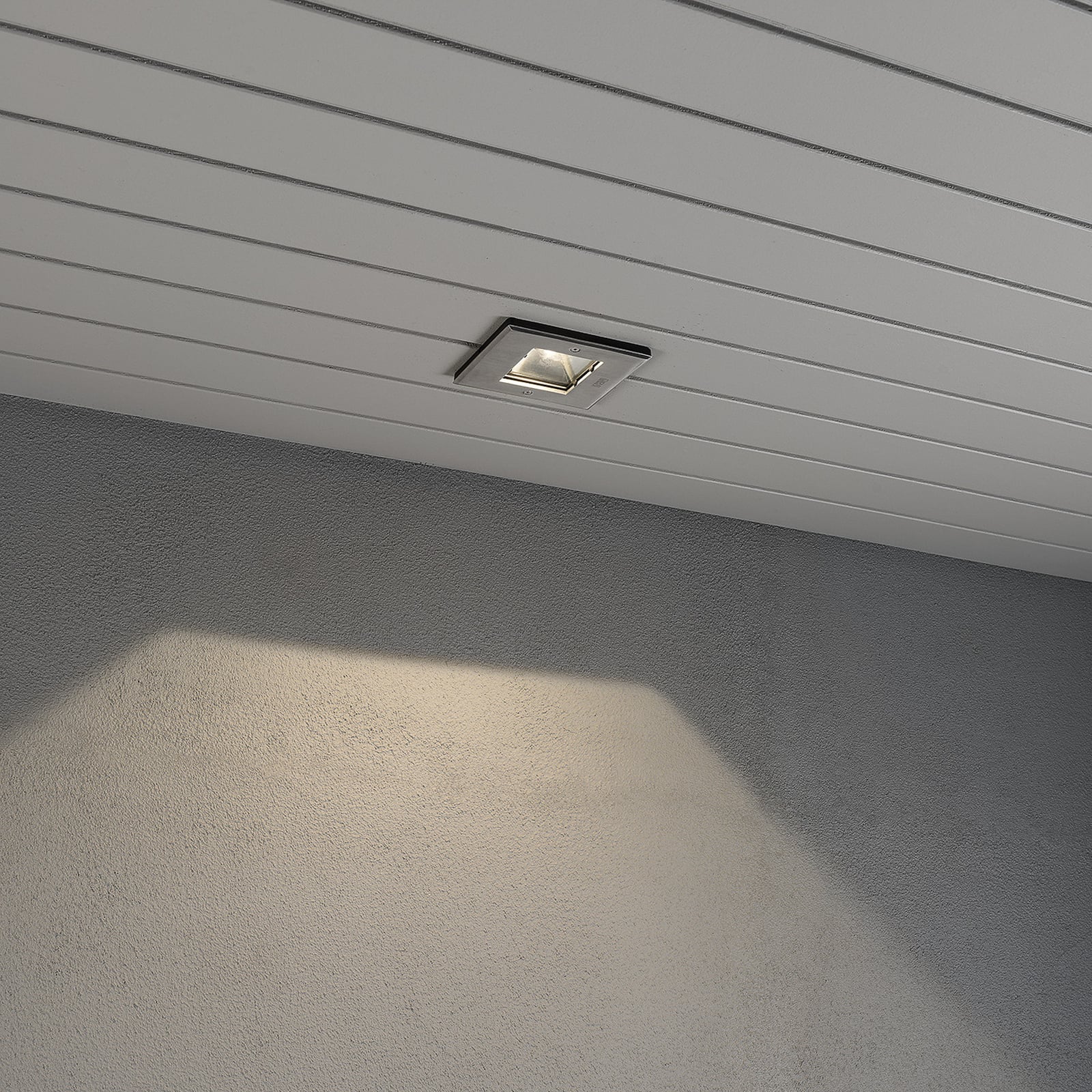 LED innbyggingsspot Recessed Spot firkantet 5W IP44 aluminium ramme