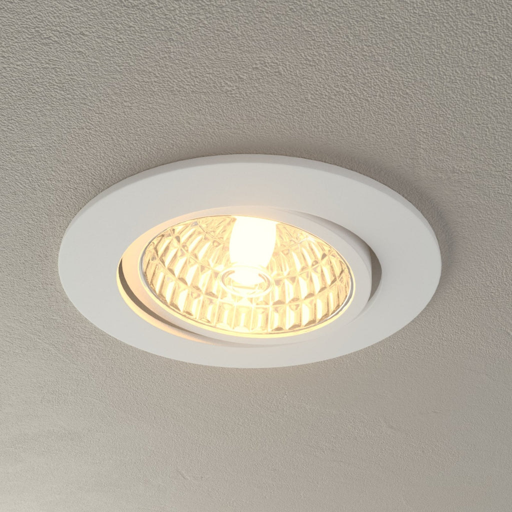 LED innbyggingsspot Rico dimbar hvit 6,5W svingbar IP44 forfra