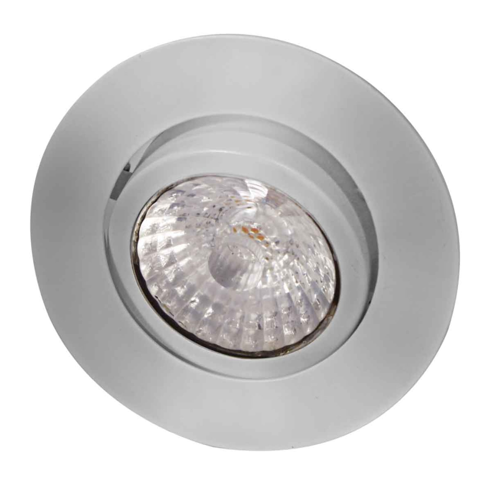 LED innbyggingsspot Rico dim-to-warm Ø8 cm dimbar IP44 fra MEGAMAN sett forfra