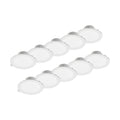 LED innbyggingsspot Rida 10-pack hvit Ø23 cm forfra
