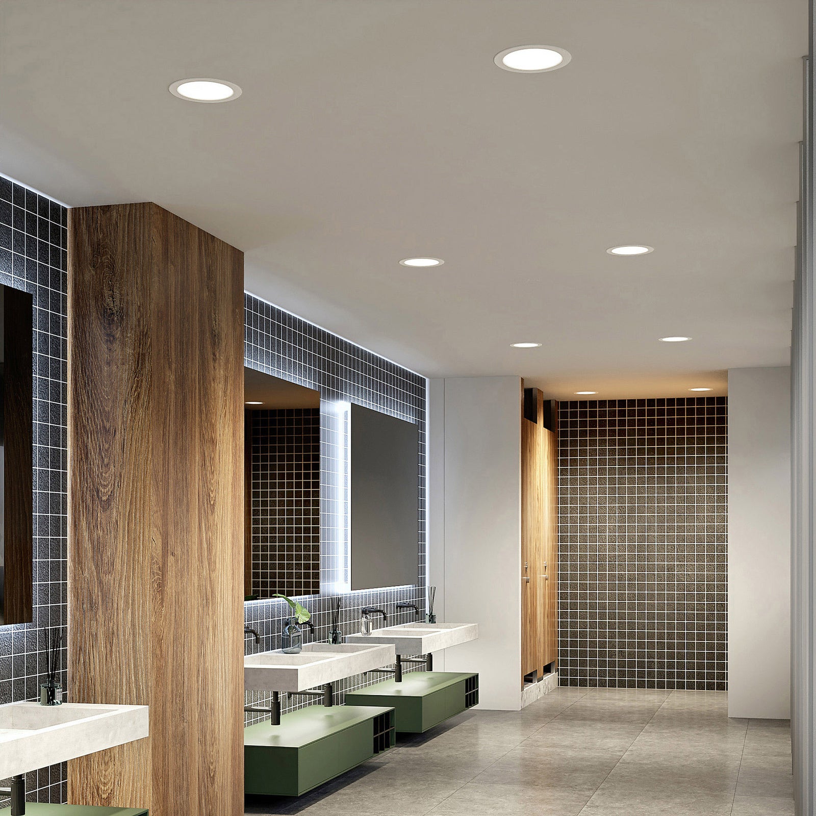 Detalj av LED innbyggingsspot Rida 10-pack hvit