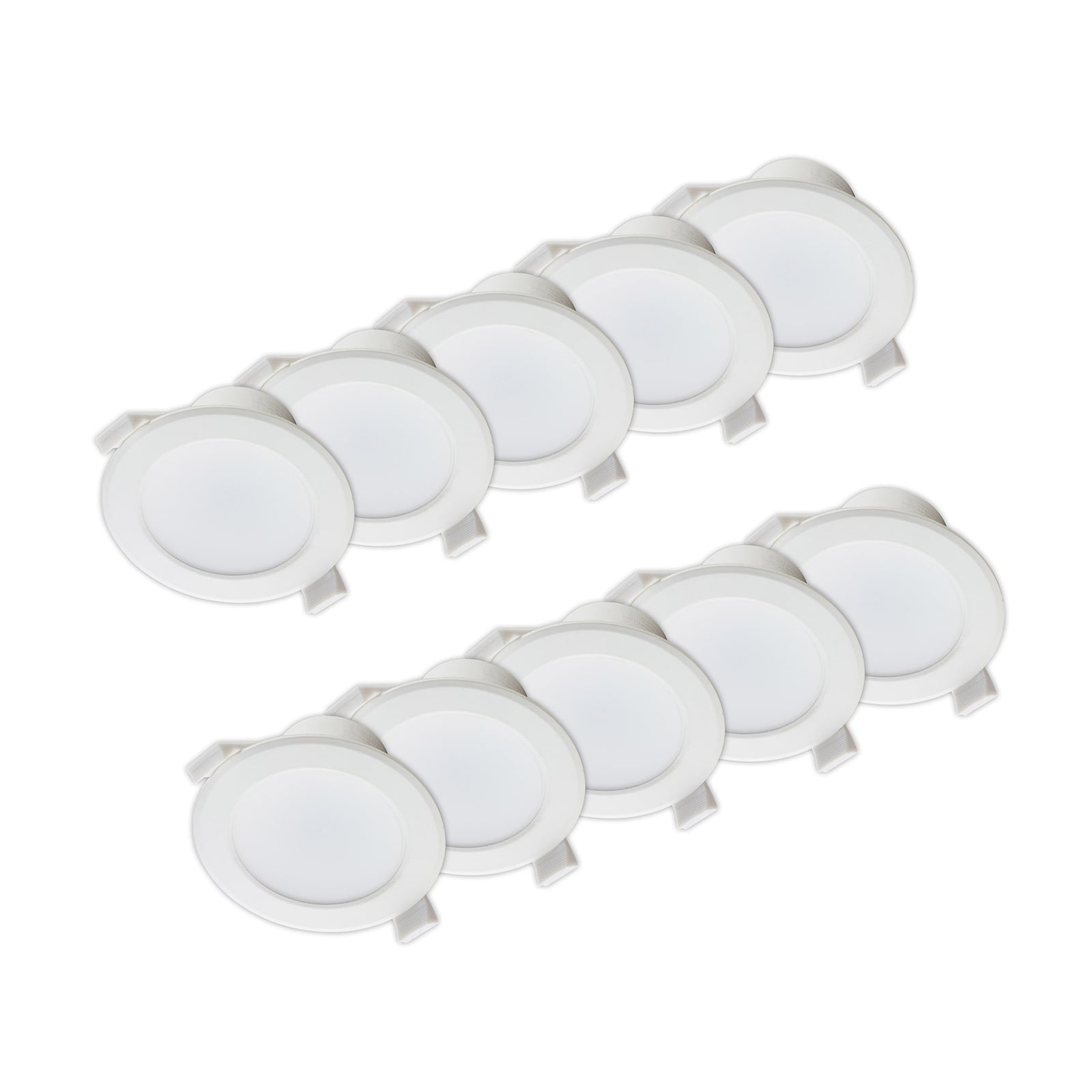 LED innbyggingsspot Rida forfra hvit rund design