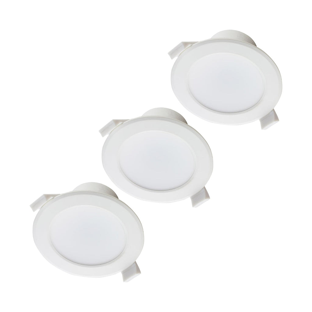 LED innbyggingsspot Rida 3-pack hvit Ø14,5 cm forfra