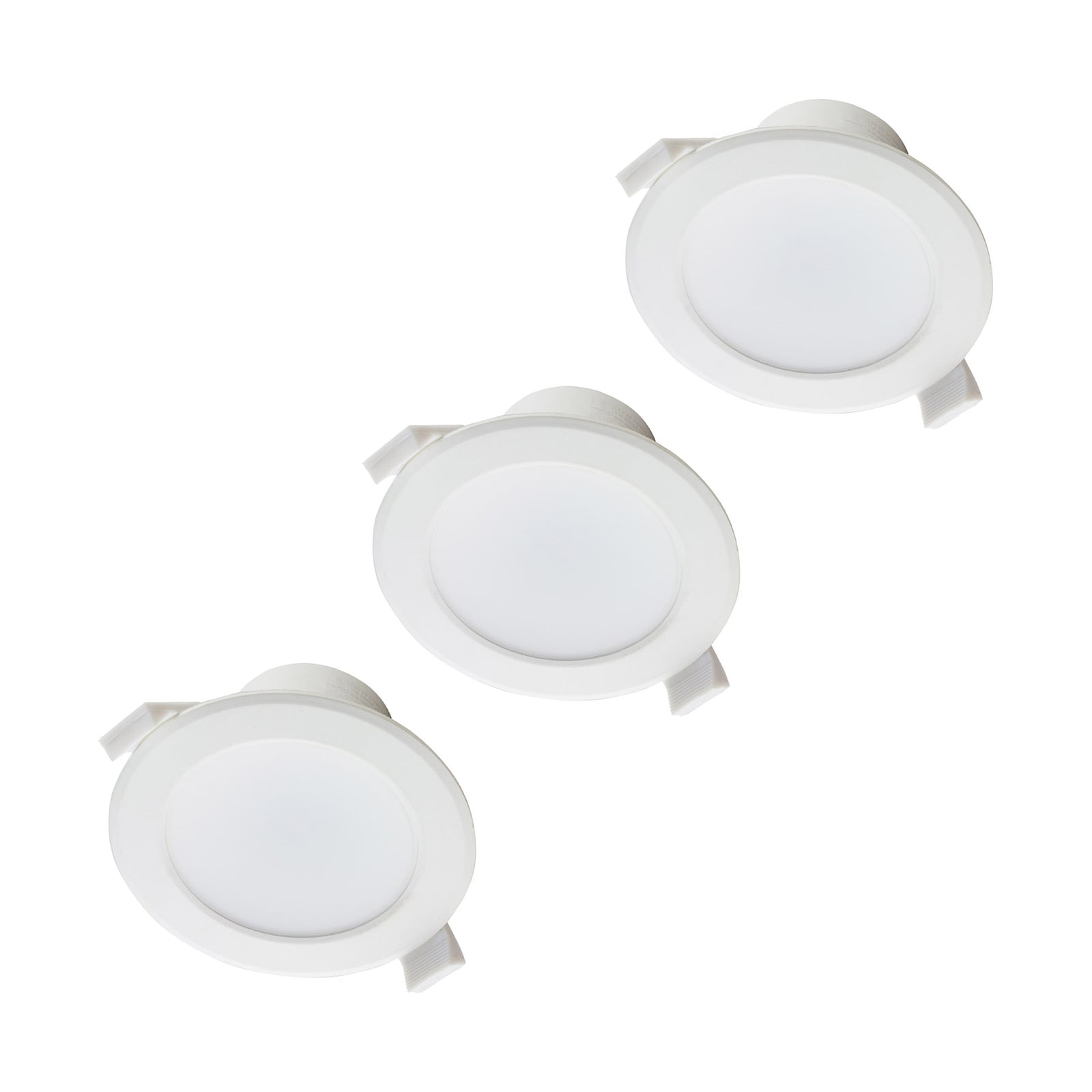 LED innbyggingsspot Rida 3-pack hvit bakside