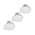 LED innbyggingsspot Rida 3er-sett hvit Ø12 cm forfra