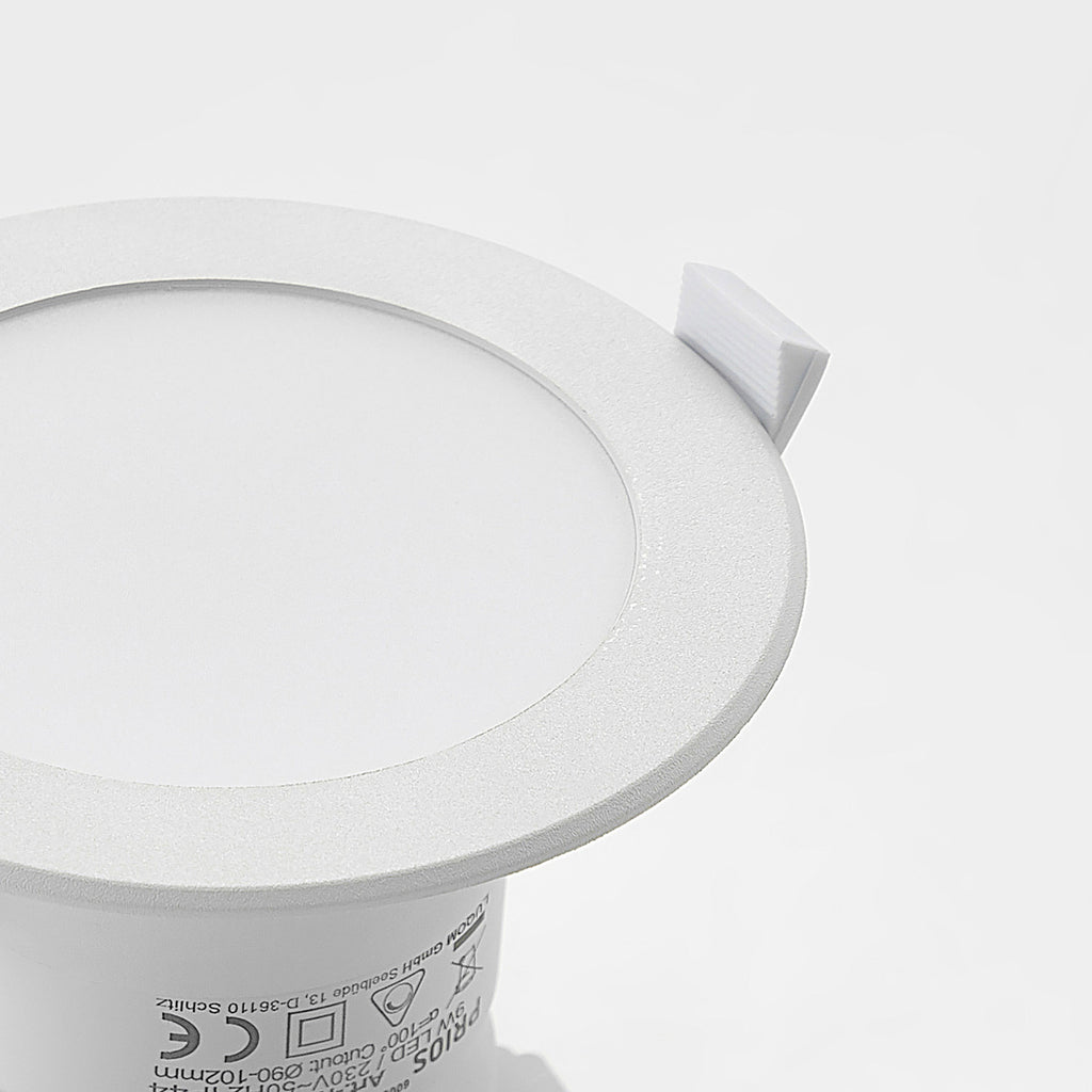 LED innbyggingsspot Rida 3er-sett hvit Ø12 cm dimmerbryter