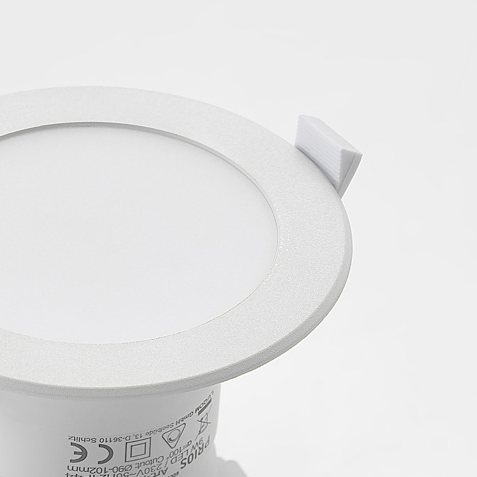 LED innbyggingsspot Rida 3er-sett hvit Ø12 cm dimmerbryter
