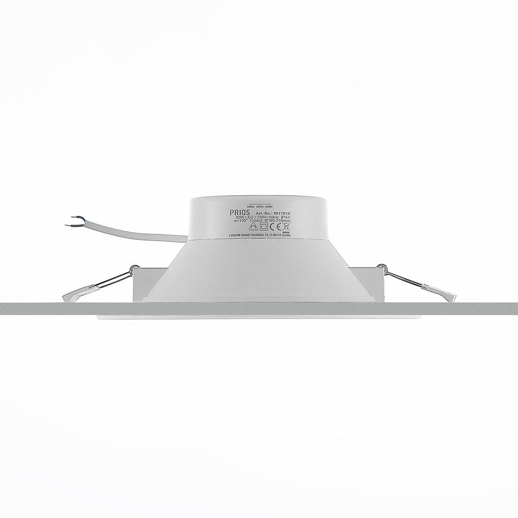 LED innbyggingsspot Rida hvit Ø23 cm 30W CCT dimbar IP44 DIP-bryter