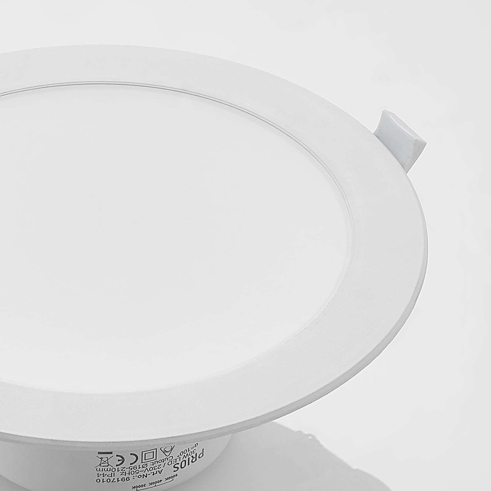 LED innbyggingsspot Rida hvit Ø23 cm 30W CCT dimbar IP44 installasjon