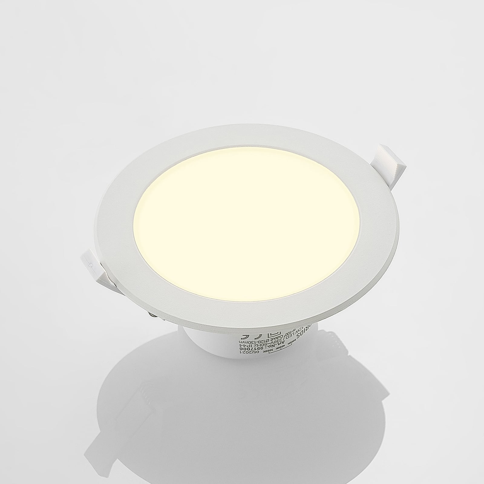 LED innbyggingsspot Rida hvit sideprofil