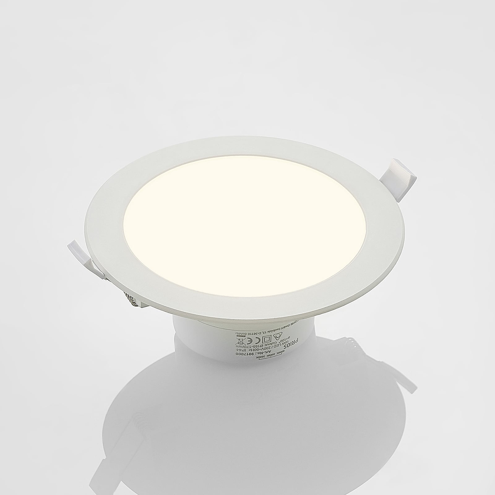 LED innbyggingsspot Rida hvit syn fra siden