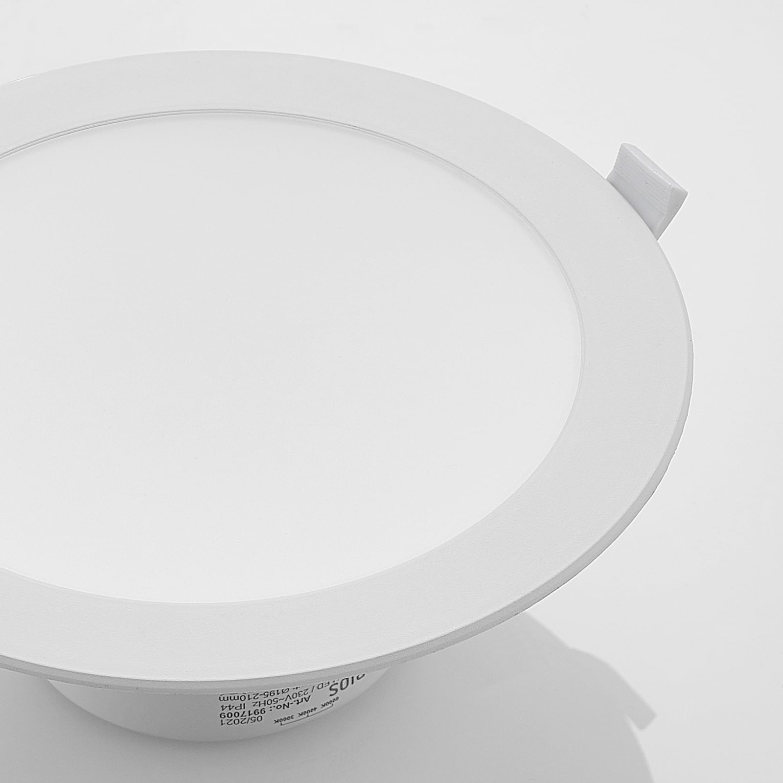LED innbyggingsspot Rida rund hvit Ø23 cm lys spredning