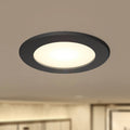 LED innbyggingsspot Rida svart Ø10 cm 7W CCT dimbar IP44 forfra