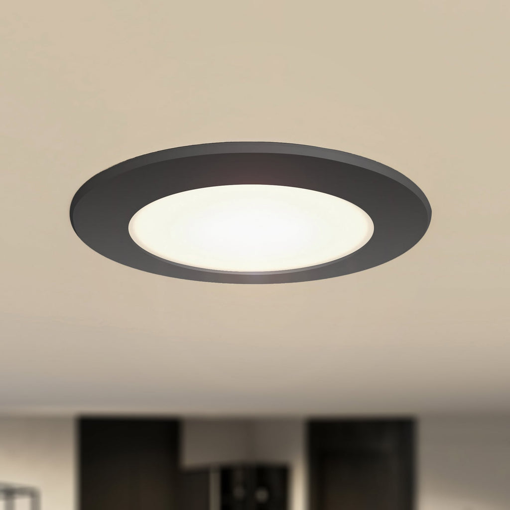 LED innbyggingsspot Rida svart Ø12 cm forfra