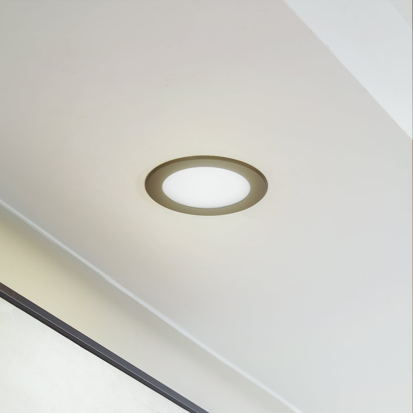 LED innbyggingsspot Rida svart Ø12 cm bakside