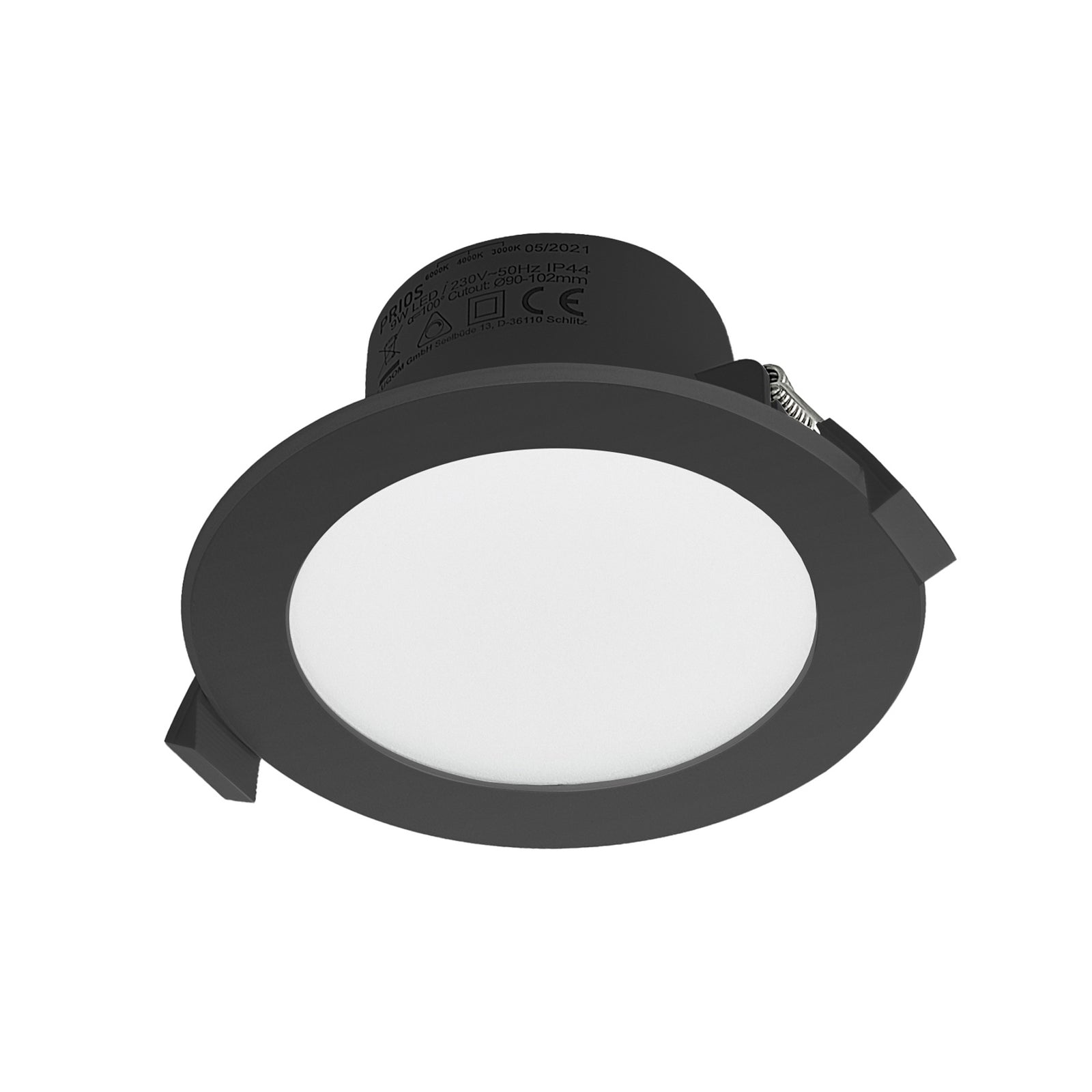 LED innbyggingsspot Rida svart Ø12 cm montert