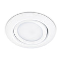 LED innbyggingsspot Rila rund svingbar hvit Ø8,2 cm forfra