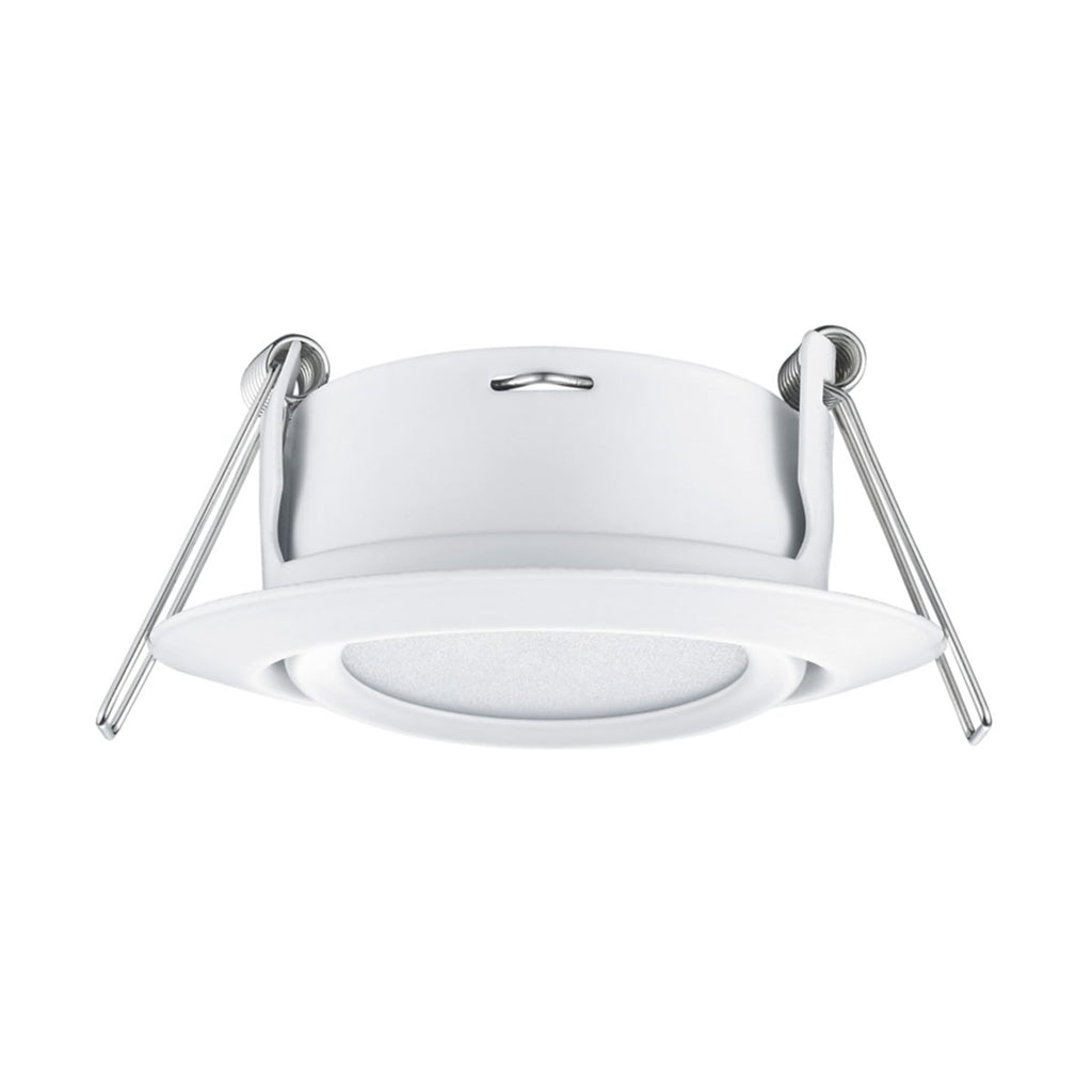 LED innbyggingsspot Rila rund svingbar hvit Ø8,2 cm detalj