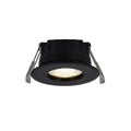 LED innbyggingsspot Rosalee svart IP65 CCT dimbar 7W forfra