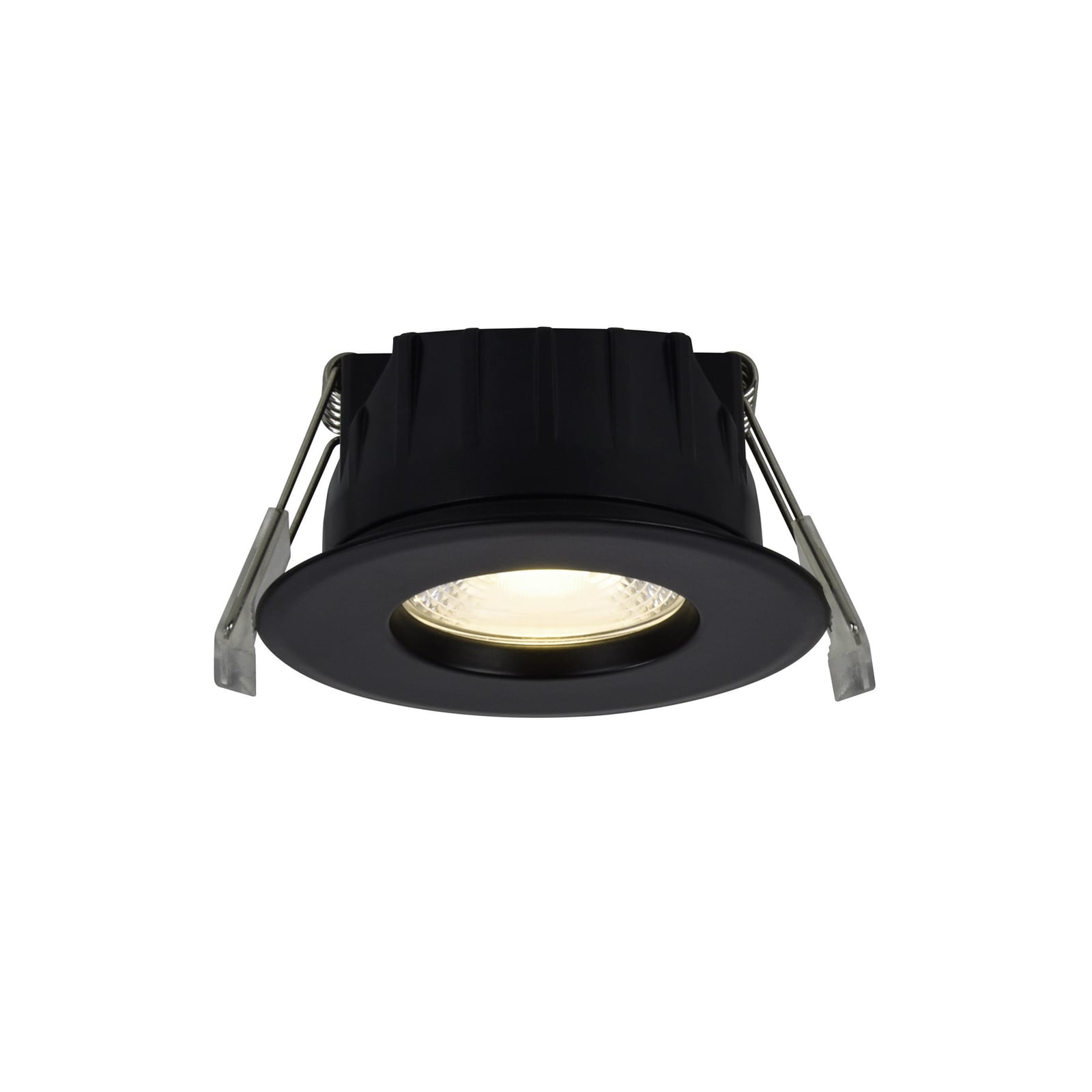 LED innbyggingsspot Rosalee svart IP65 CCT dimbar 7W forfra
