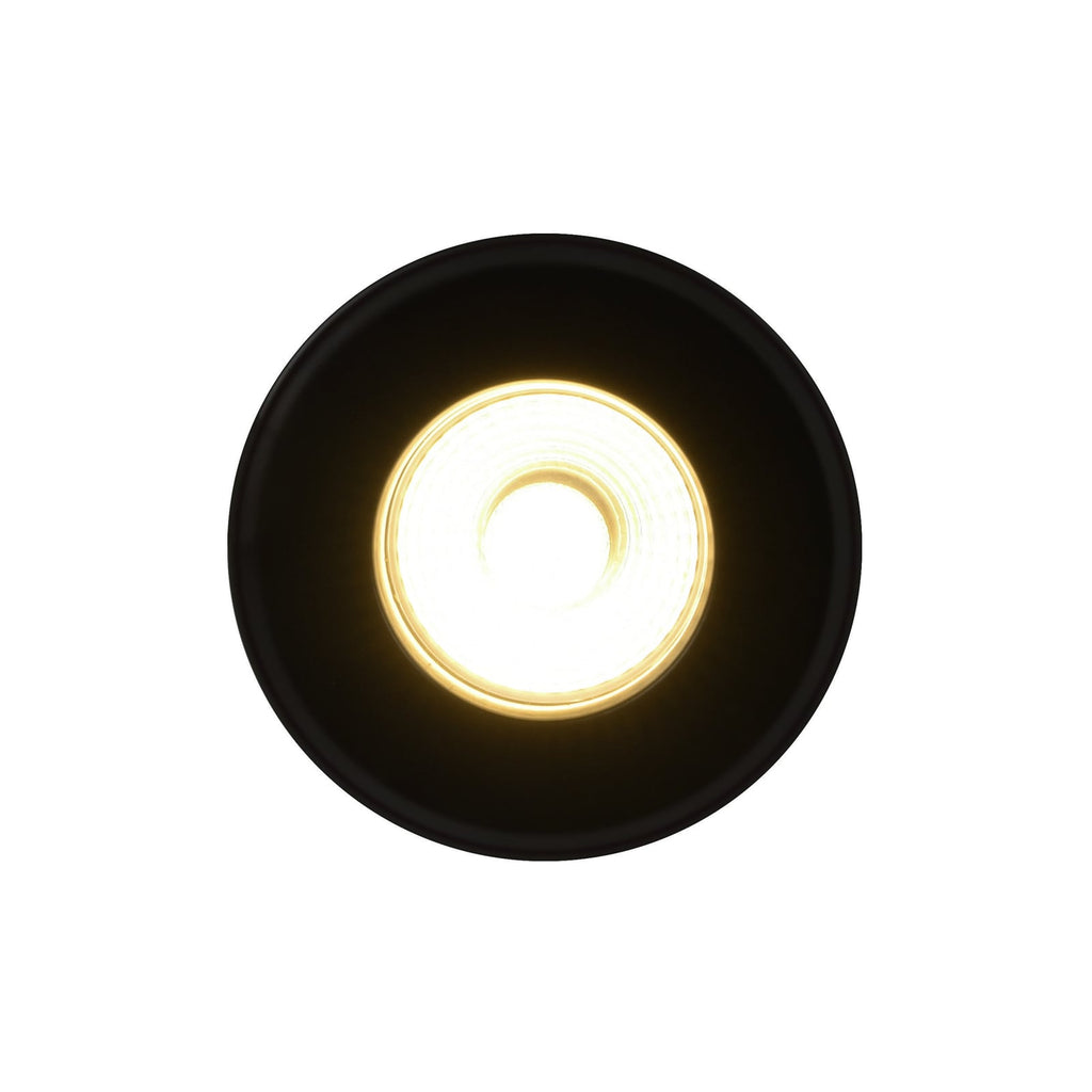 LED innbyggingsspot Rosalee svart IP65 CCT dimbar 7W bakside