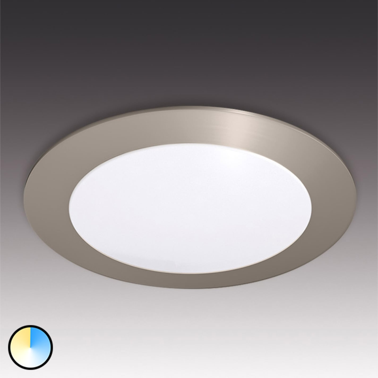 LED innbyggingsspot rund CCT 2700-5000K Ø7,5 cm IP44 Hera forfra